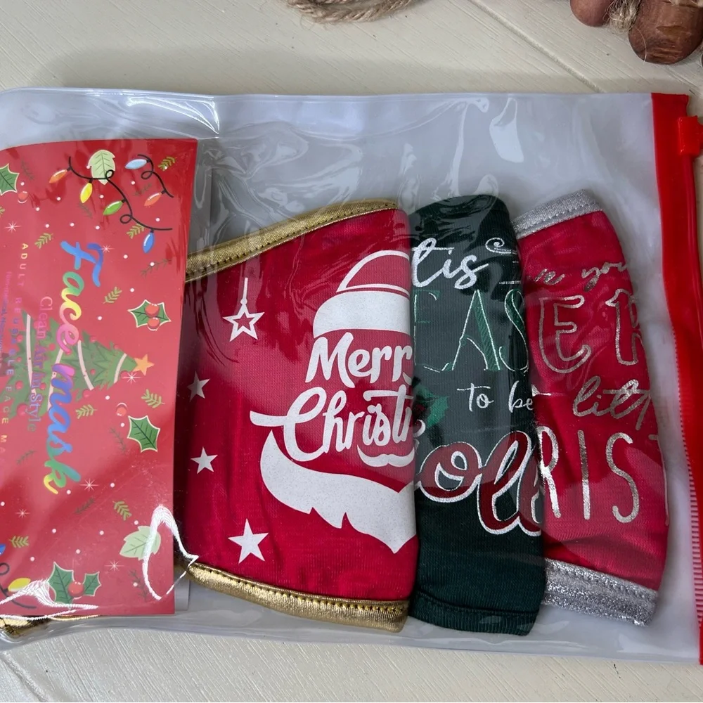 Brand New-Christmas Face Masks (set of 3)